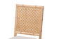 bali & pari Sandy Counter Stool - Crafted Wood and Natural Rattan Lounge Seating with Bamboo Motif and Upholstered Seat