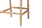 bali & pari Sandy Counter Stool - Crafted Wood and Natural Rattan Lounge Seating with Bamboo Motif and Upholstered Seat