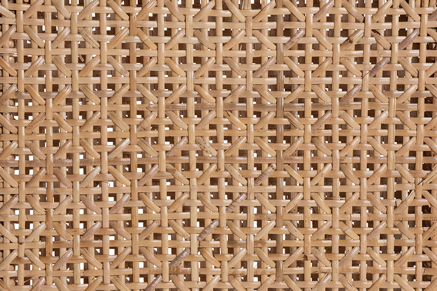 bali & pari Sandy Counter Stool - Crafted Wood and Natural Rattan Lounge Seating with Bamboo Motif and Upholstered Seat