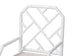 bali & pari Sergio Wood 2-Piece Dining Chair Set - Chippendale Side Chair with Bamboo Motif and Upholstered Seat Cushion, White