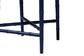 bali & pari Sergio Wood Counter Stool - Chippendale Kitchen Island Seating with Bamboo Motif and Upholstered Seat Cushion, Navy Blue