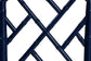 bali & pari Sergio Wood Counter Stool - Chippendale Kitchen Island Seating with Bamboo Motif and Upholstered Seat Cushion, Navy Blue