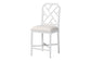 bali & pari Sergio Wood Counter Stool - Chippendale Kitchen Island Seating with Bamboo Motif and Upholstered Seat Cushion, White