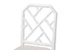 bali & pari Sergio Wood Counter Stool - Chippendale Kitchen Island Seating with Bamboo Motif and Upholstered Seat Cushion, White
