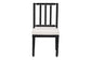 bali & pari Deya Bobbin Dining Chair - Wood Side Chair with Upholstered Seat and Spindle Backrest, Black