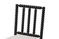 bali & pari Deya Bobbin Dining Chair - Wood Side Chair with Upholstered Seat and Spindle Backrest, Black