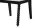 bali & pari Deya Bobbin Dining Chair - Wood Side Chair with Upholstered Seat and Spindle Backrest, Black