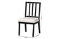 bali & pari Deya Bobbin Dining Chair - Wood Side Chair with Upholstered Seat and Spindle Backrest, Black