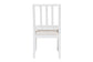 bali & pari Deya Bobbin Dining Chair - Wood Side Chair with Upholstered Seat and Spindle Backrest, White