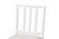 bali & pari Deya Bobbin Dining Chair - Wood Side Chair with Upholstered Seat and Spindle Backrest, White