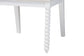 bali & pari Deya Bobbin Dining Chair - Wood Side Chair with Upholstered Seat and Spindle Backrest, White