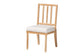 bali & pari Deya Bobbin Dining Chair - Wood Side Chair with Upholstered Seat and Spindle Backrest, Natural Brown