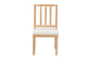 bali & pari Deya Bobbin Dining Chair - Wood Side Chair with Upholstered Seat and Spindle Backrest, Natural Brown