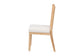bali & pari Deya Bobbin Dining Chair - Wood Side Chair with Upholstered Seat and Spindle Backrest, Natural Brown