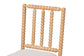 bali & pari Deya Bobbin Dining Chair - Wood Side Chair with Upholstered Seat and Spindle Backrest, Natural Brown