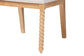 bali & pari Deya Bobbin Dining Chair - Wood Side Chair with Upholstered Seat and Spindle Backrest, Natural Brown