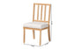 bali & pari Deya Bobbin Dining Chair - Wood Side Chair with Upholstered Seat and Spindle Backrest, Natural Brown
