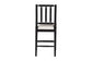 bali & pari Deya Bobbin Counter Stool - Sculptural Wood Kitchen Seating with Upholstered Seat and Spindle Back, Black