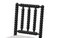 bali & pari Deya Bobbin Counter Stool - Sculptural Wood Kitchen Seating with Upholstered Seat and Spindle Back, Black