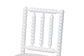 bali & pari Deya Bobbin Counter Stool - Sculptural Wood Kitchen Seating with Upholstered Seat and Spindle Back, White