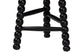 bali & pari David Acacia Wood Bobbin Counter Stool - Sculptural Backless Accent Stool for Kitchen Island or Lounge with Footrest, Black