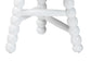bali & pari David Acacia Wood Multipurpose Accent Stool - Turned Bobbin Decorative Side ottoman with Tripod Base, White