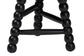 bali & pari David Acacia Wood Multipurpose Accent Stool - Turned Bobbin Decorative Side ottoman with Tripod Base, Black