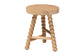 bali & pari David Acacia Wood Multipurpose Accent Stool - Turned Bobbin Decorative Side ottoman with Tripod Base, Natural Brown