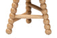 bali & pari David Acacia Wood Multipurpose Accent Stool - Turned Bobbin Decorative Side ottoman with Tripod Base, Natural Brown