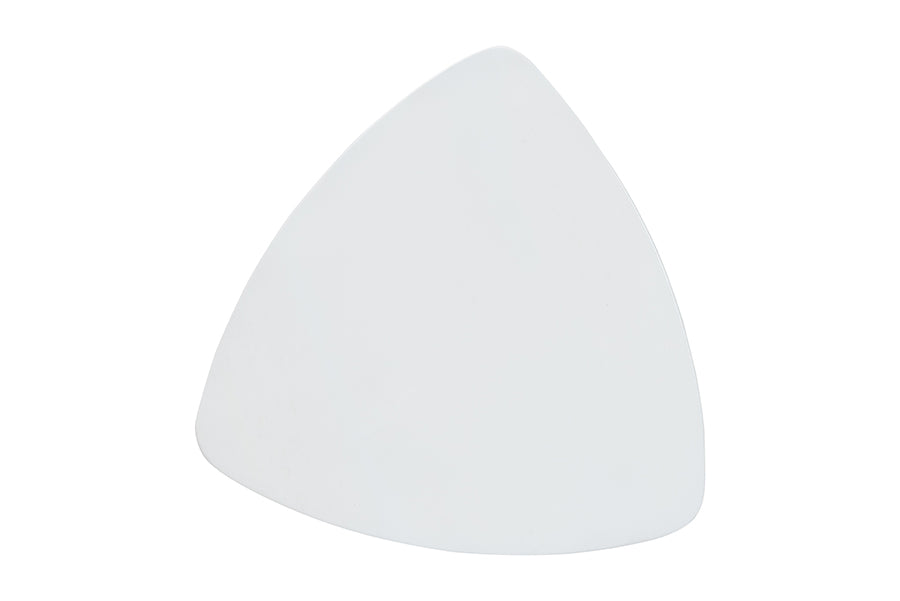 bali & pari Roy Wood Counter Stool - Sculptural Backless Accent Stool with Geometric Base and Integrated Footrest, White