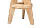 bali & pari Roy Wood Counter Stool - Sculptural Backless Accent Stool with Geometric Base and Integrated Footrest, Natural Brown