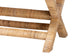 bali & pari Christy Natural Rattan Ottoman - Hand Wrapped Wicker Accent Stool with Cushioned Seat and Crisscross Frame
