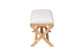 bali & pari Christy Natural Rattan Bench - Hand Wrapped Wicker Accent Seating with Upholstered Cushion and Crisscross Frame