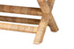 bali & pari Christy Natural Rattan Bench - Hand Wrapped Wicker Accent Seating with Upholstered Cushion and Crisscross Frame
