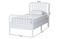 Baxton Studio Lucera 6-Drawer Platform Bed with Bobbin Frame, Twin, White