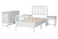 Baxton Studio Lucera 4-Piece Bedroom Set, Twin, White