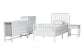 Baxton Studio Lucera 5-Piece Bedroom Set, Twin, White