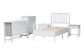 Baxton Studio Lucera 5-Piece Bedroom Set, Twin, White
