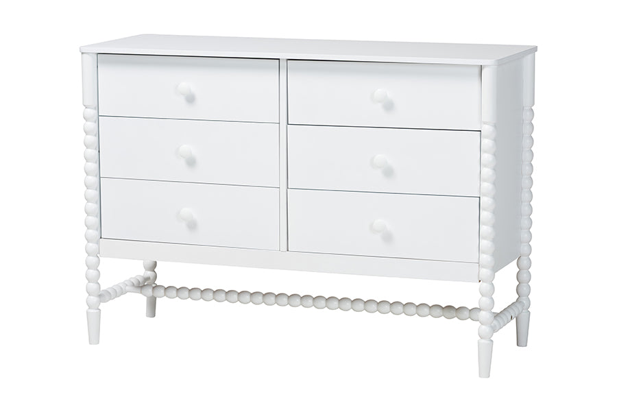 Baxton Studio Lucera 5-Piece Bedroom Set, Twin, White