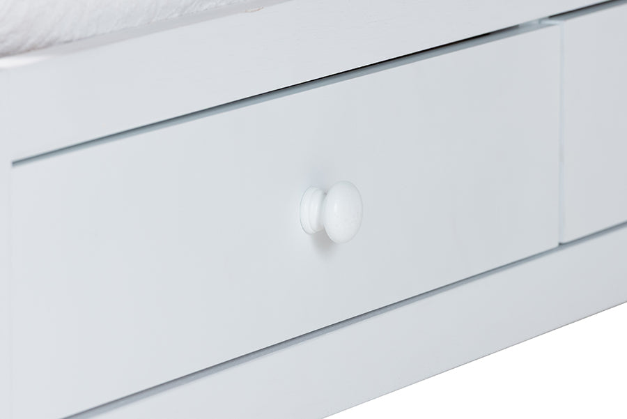 Baxton Studio Lucera 5-Piece Bedroom Set, Twin, White