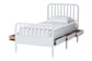 Baxton Studio Lucera 6-Drawer Platform Bed with Bobbin Frame, Twin, White