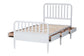 Baxton Studio Lucera 6-Drawer Platform Bed with Bobbin Frame, Twin, White