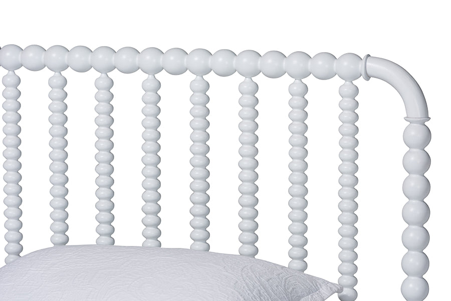 Baxton Studio Lucera 6-Drawer Platform Bed with Bobbin Frame, Twin, White