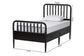 Baxton Studio Lucera 6-Drawer Platform Bed with Bobbin Frame, Twin, Black