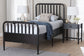 Baxton Studio Lucera 3-Piece Bedroom Set, Twin, Black