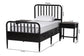 Baxton Studio Lucera 3-Piece Bedroom Set, Twin, Black