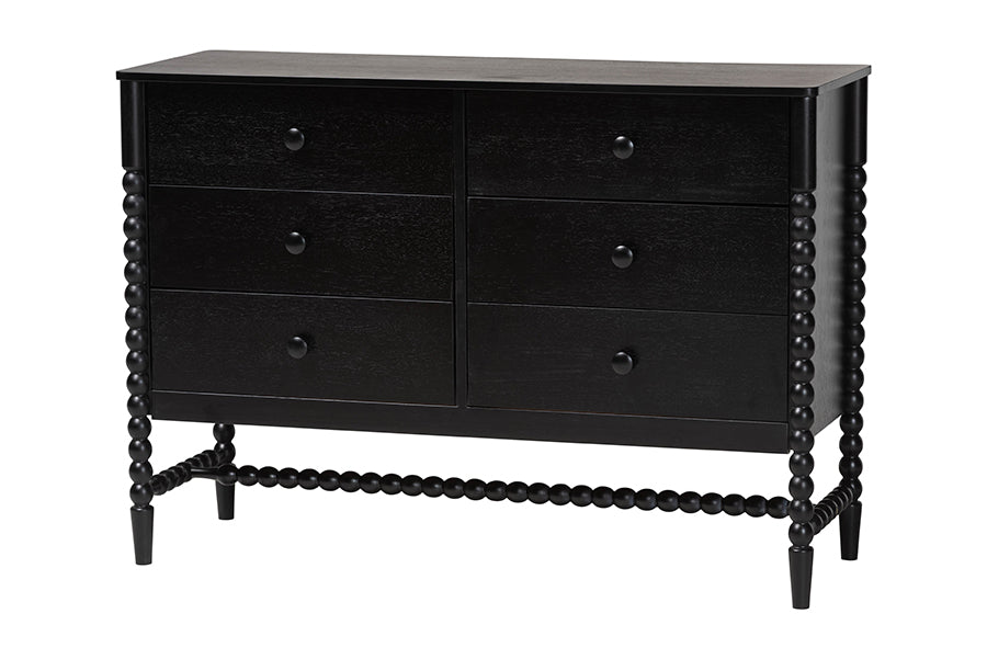 Baxton Studio Lucera 4-Piece Bedroom Set, Twin, Black