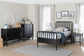 Baxton Studio Lucera 5-Piece Bedroom Set, Twin, Black
