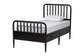 Baxton Studio Lucera 6-Drawer Platform Bed with Bobbin Frame, Twin, Black