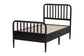 Baxton Studio Lucera 6-Drawer Platform Bed with Bobbin Frame, Twin, Black
